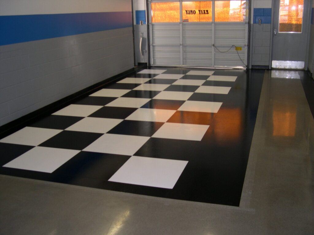 Checkered Garage Flooring